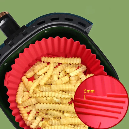 KIT 3 Forma De Silicone Para Air Fryer Forno Microondas Fritadeira Assadeira