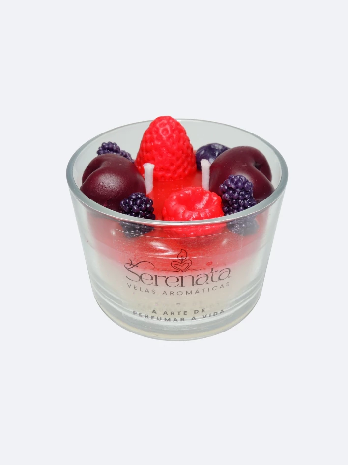 Vela Aromática Frutas Vermelhas Perfumada | Pavio Duplo